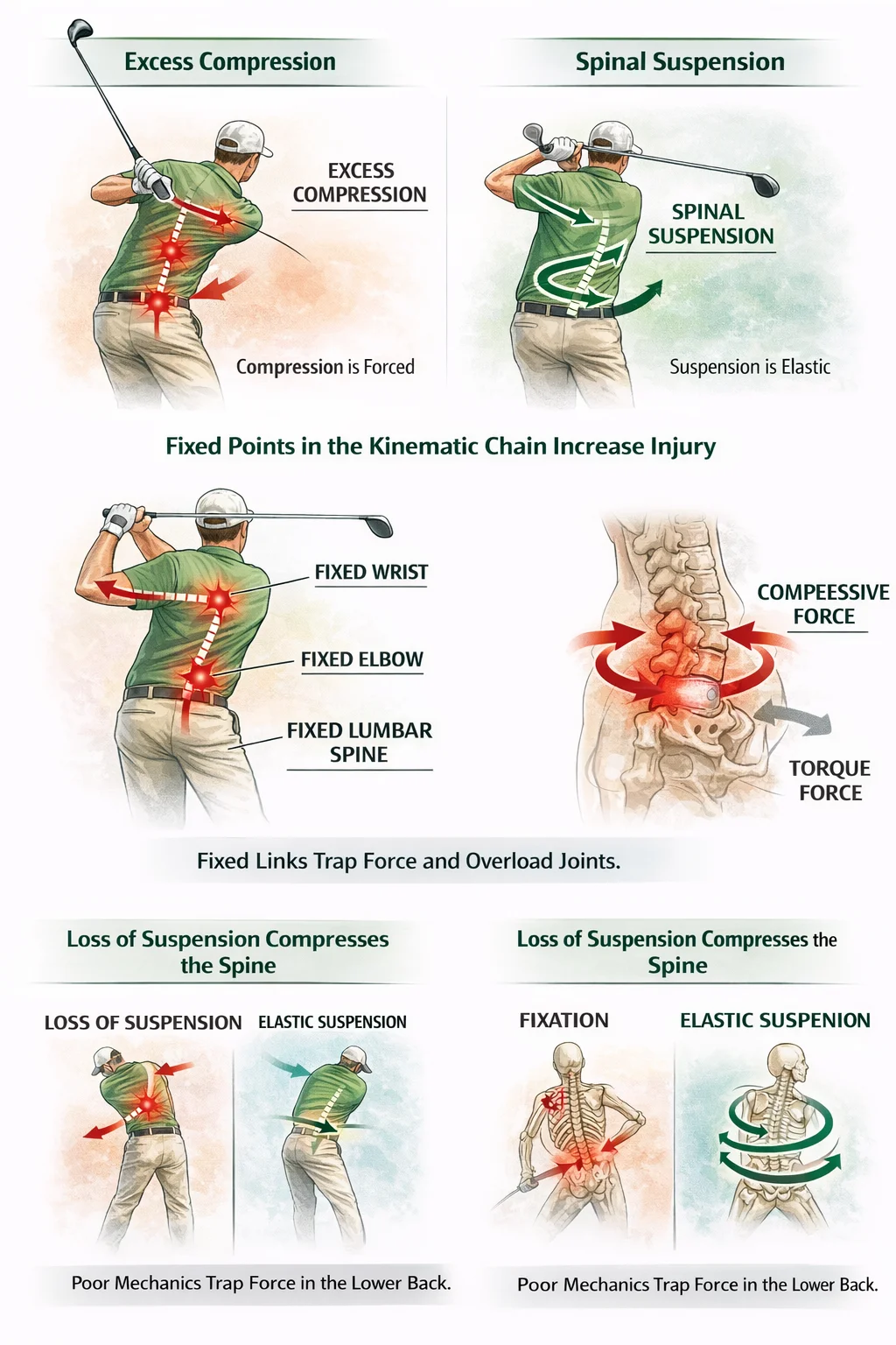 Golf Swing Compensation Resets For Easier Rotation And Power